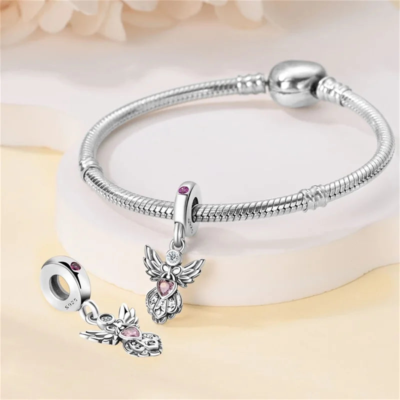 2024 Original New in Romantic Retro Classic Series Lotus Charm Beads Fits Pandach Bracelet Women 925 Silver Pendant Bead Jewelry